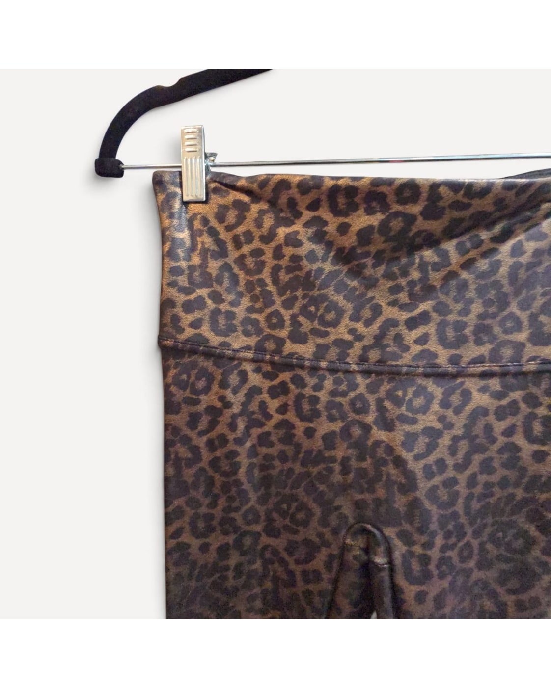 Multicolor Spanx Faux Leather Leopard Print Leggings, size L/G – photo 2