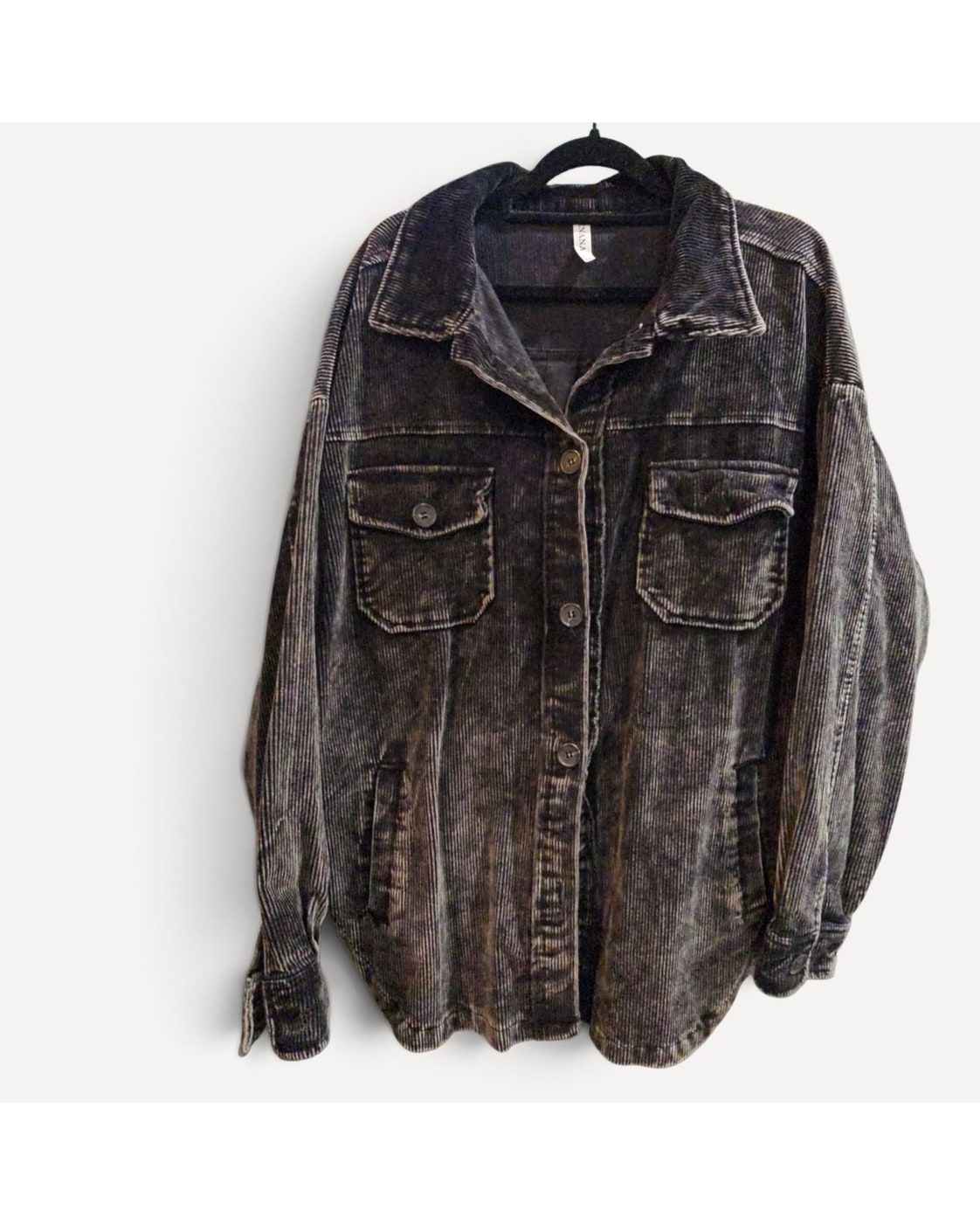 Brown Zenana Corduroy Shacket, size L – photo 2