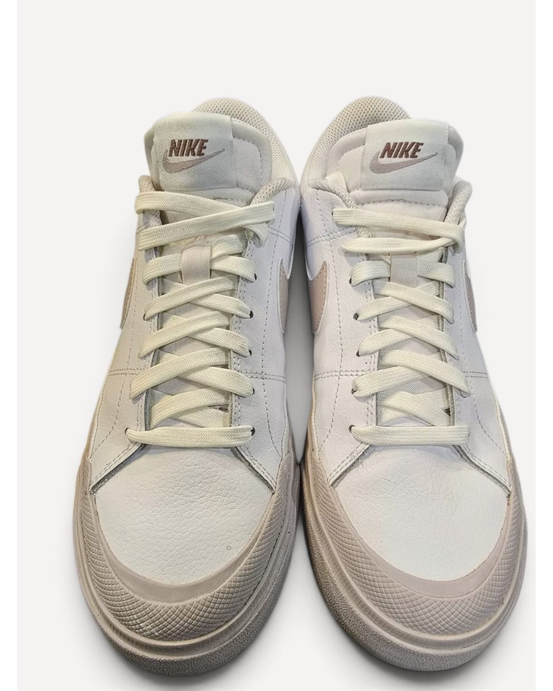 Beige Nike Court Legacy Platform Sneakers - #DM7590-105, size 9 – photo 2