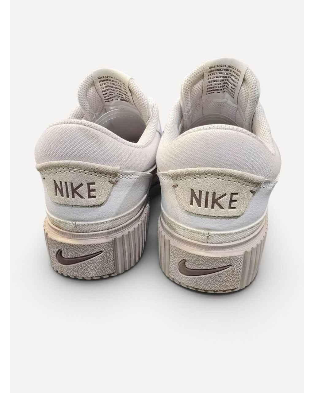 Beige Nike Court Legacy Platform Sneakers - #DM7590-105, size 9 – photo 3