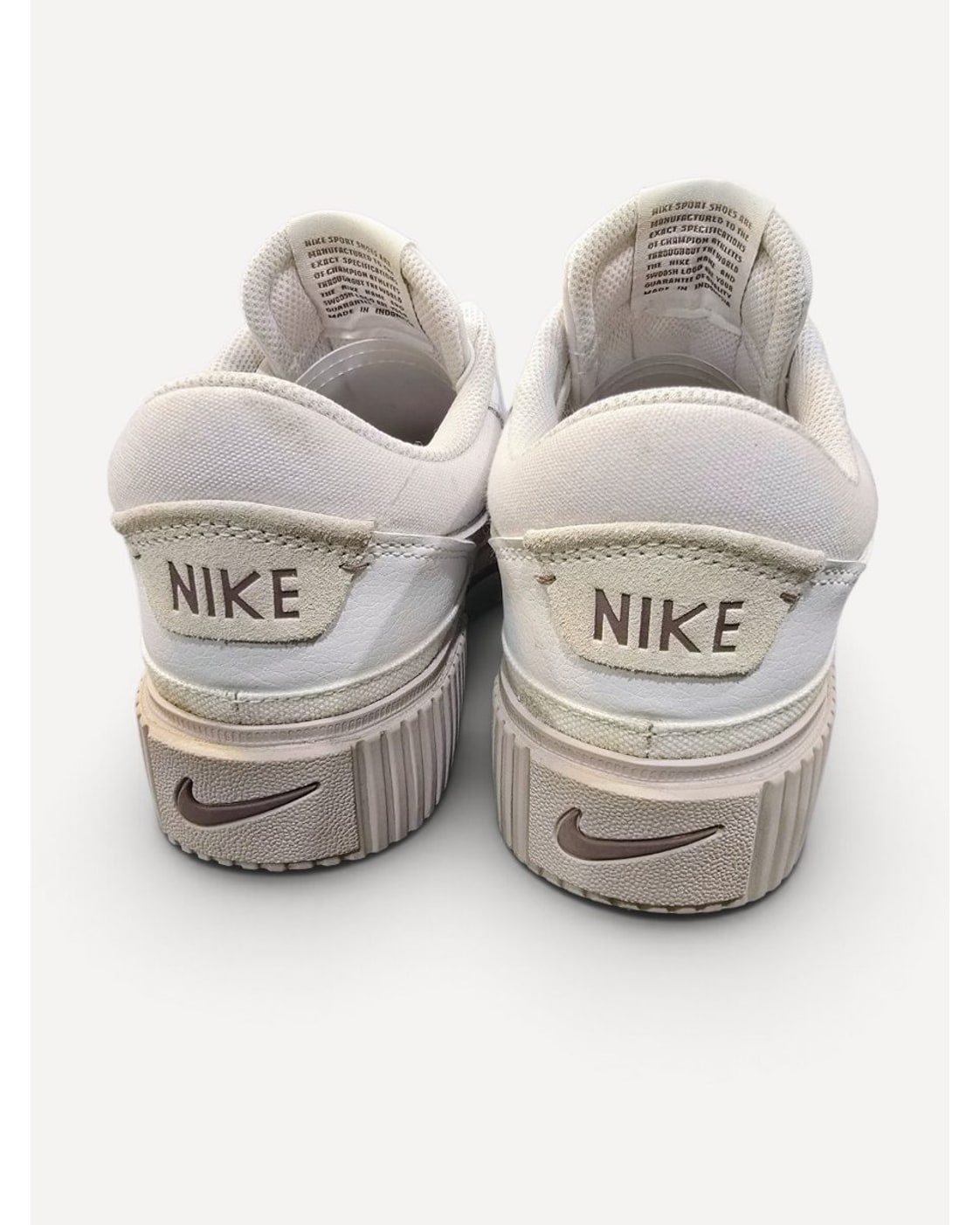 Beige Nike Court Legacy Platform Sneakers - #DM7590-105, size 9 – photo 3