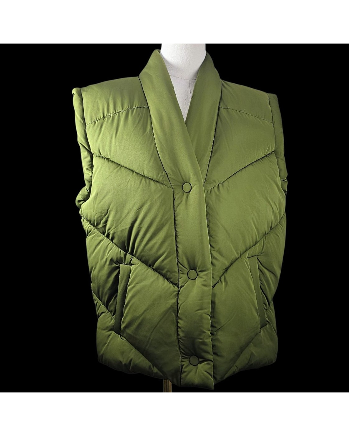 Green Blanknyc Quilted Puffer Vest, size XS – photo 2