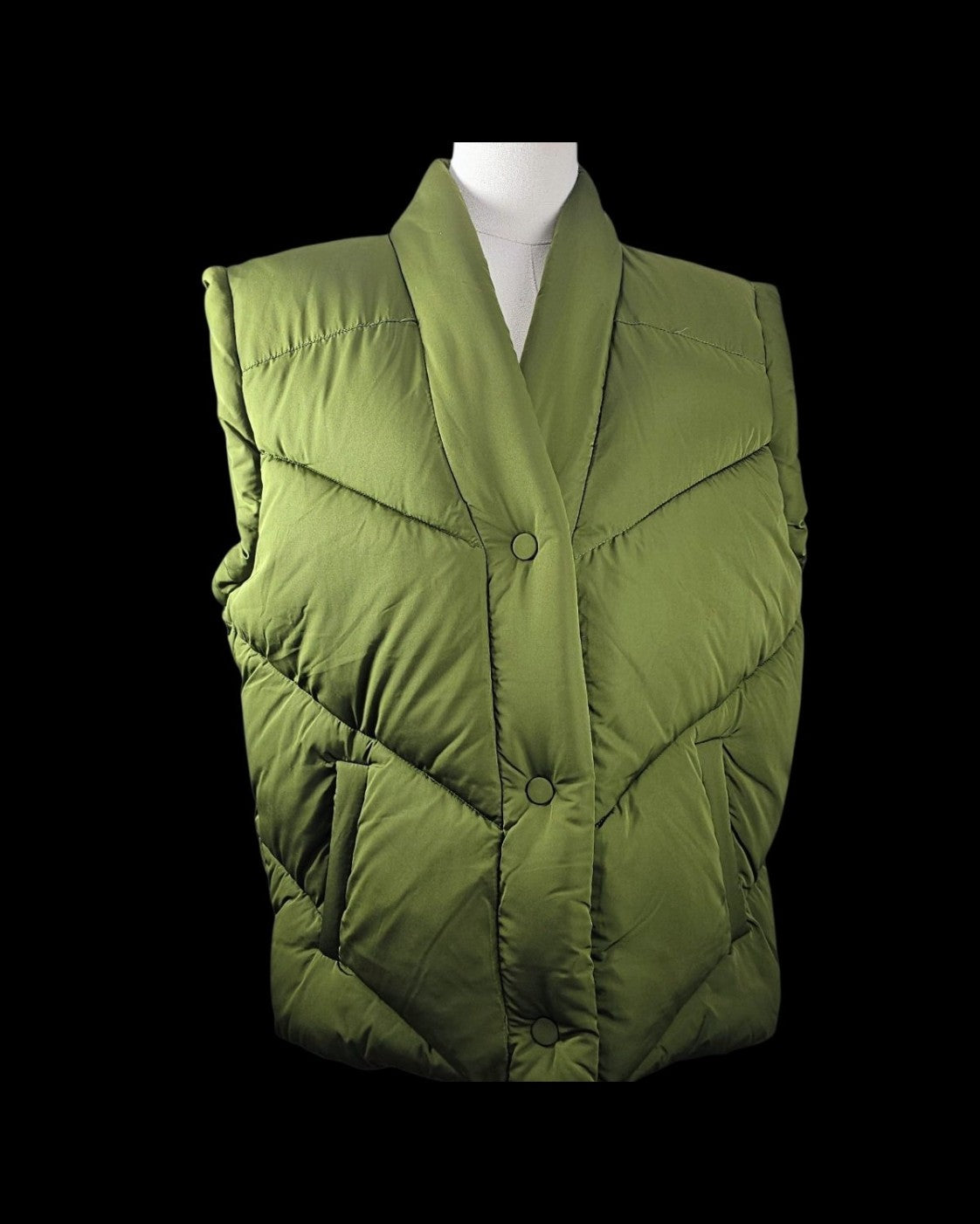 Green Blanknyc Quilted Puffer Vest, size XS – photo 2