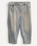 Blue American Eagle Cropped Straight Jeans, size 16
