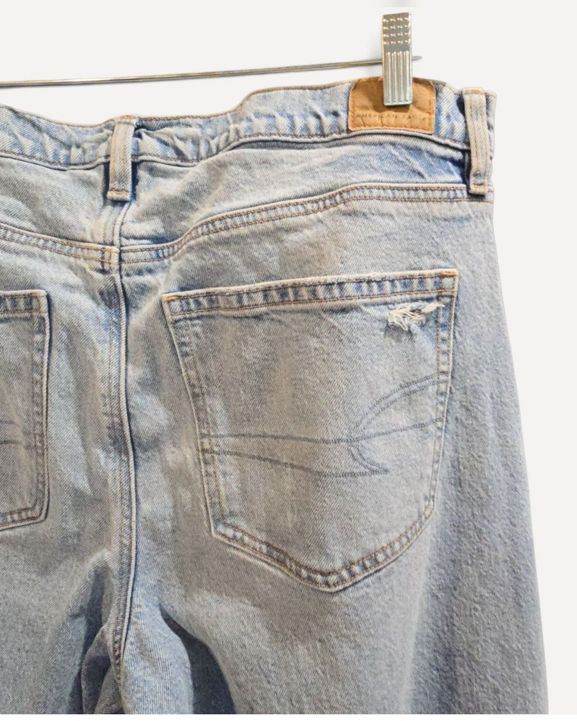 Blue American Eagle Cropped Straight Jeans, size 16 – photo 2