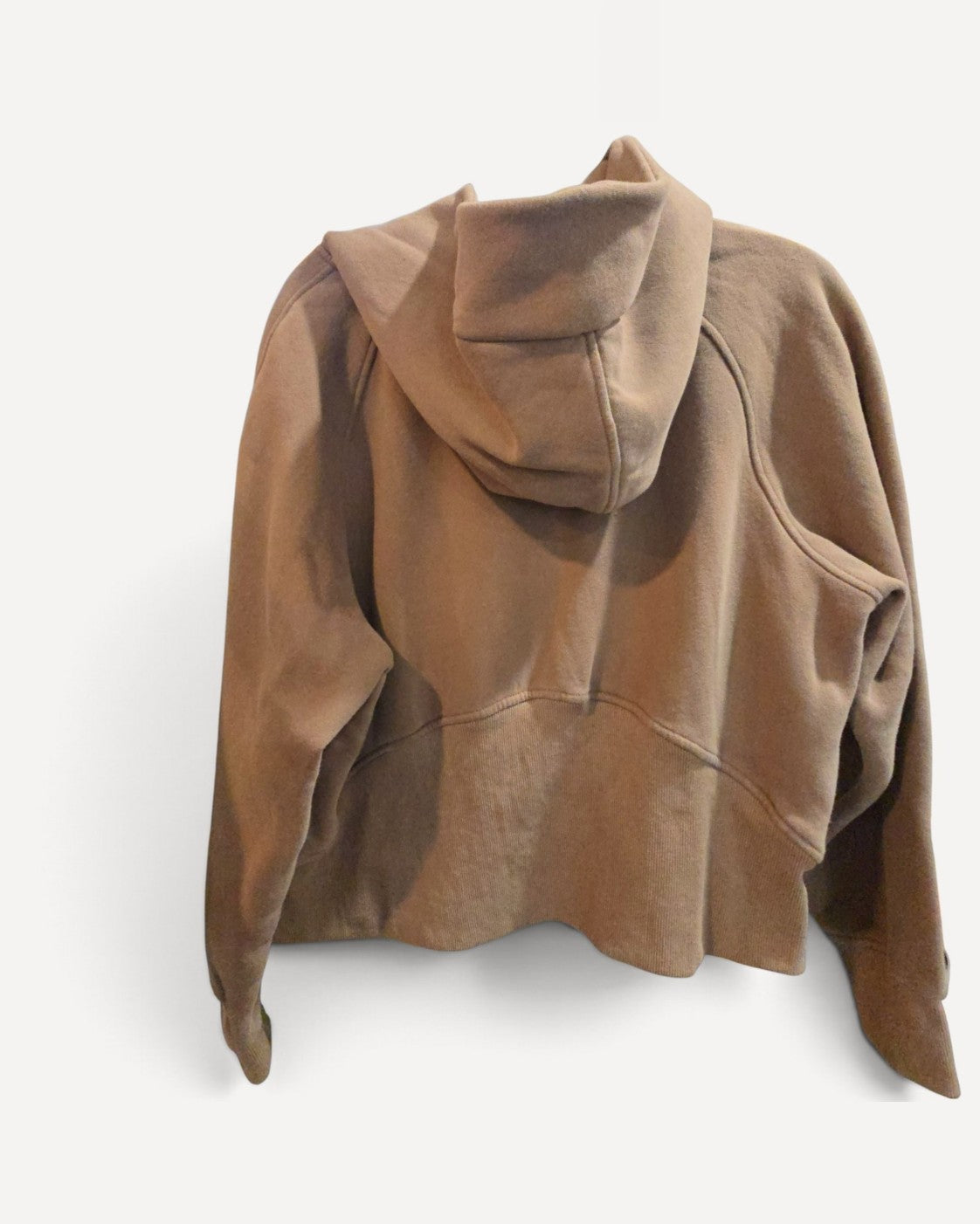 Beige Unbranded Cropped Half-Zip Hoodie - #EZtrd069, size L