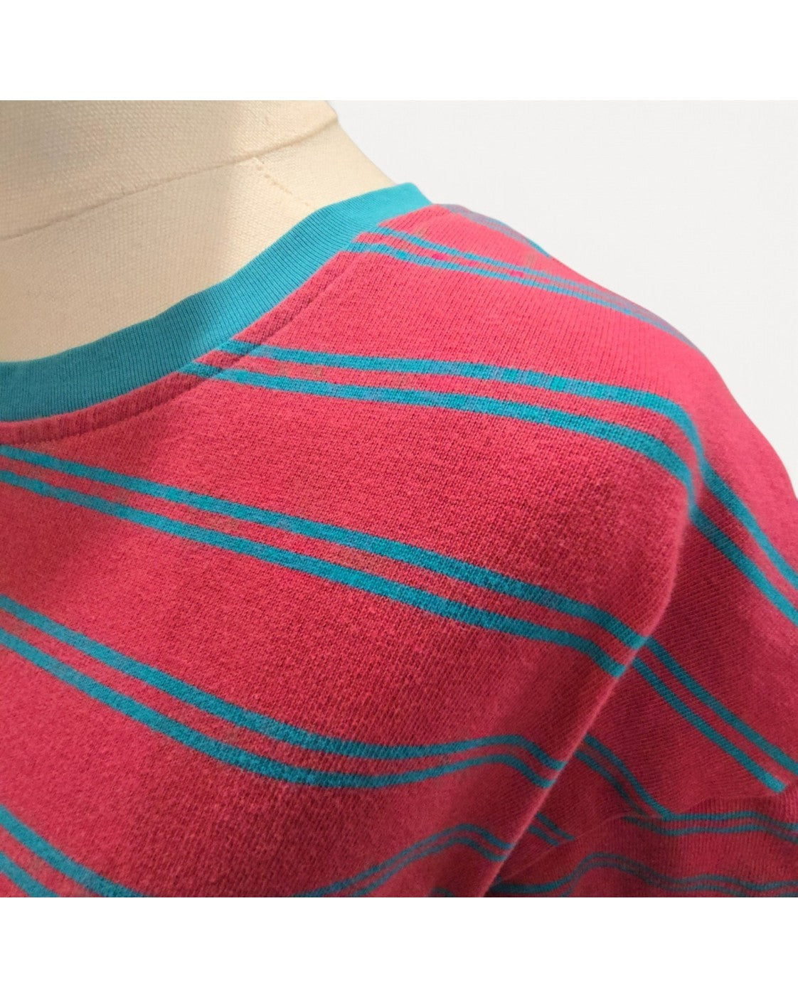 Blue Wishlist Striped Cropped T-Shirt, size L – photo 3