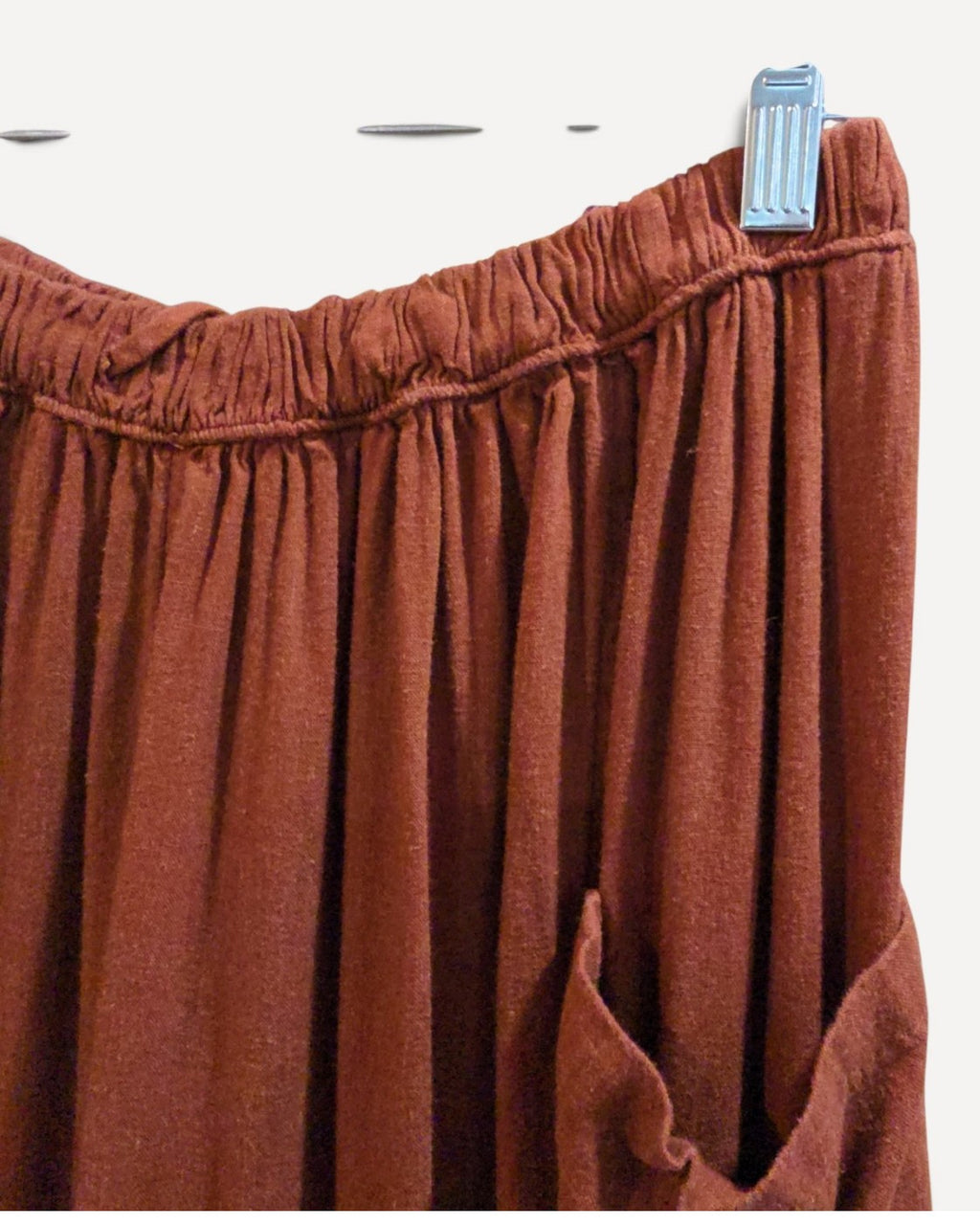 Orange Free People Linen Blend Pocket Skirt, size M