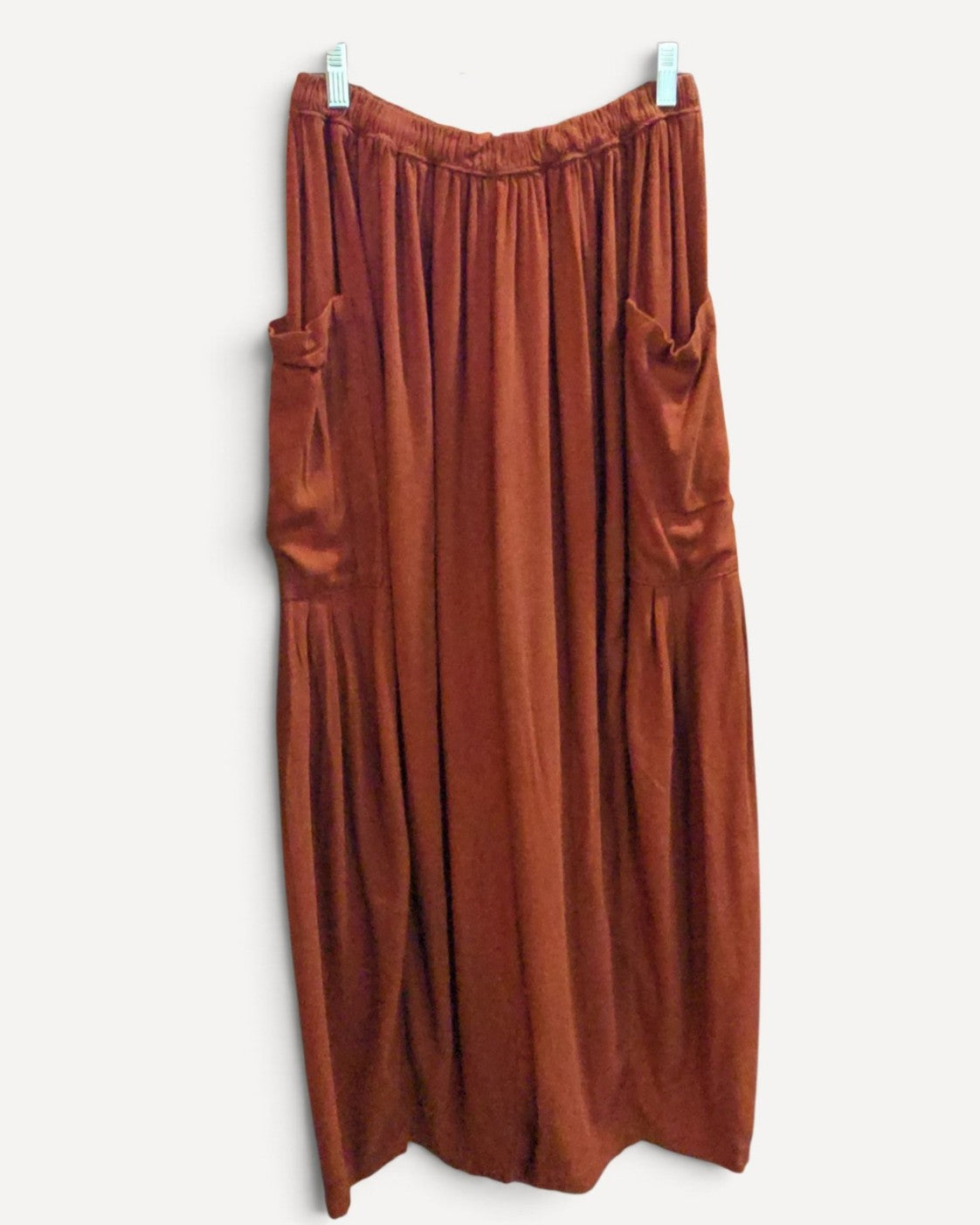 Orange Free People Linen Blend Pocket Skirt, size M – photo 2
