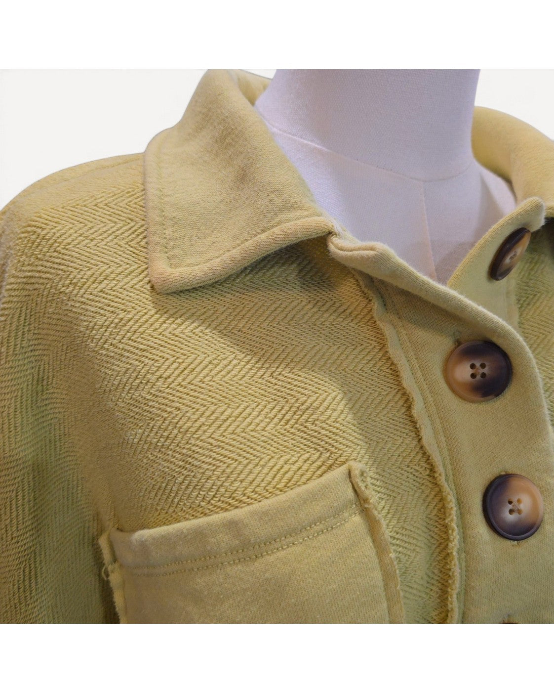 Yellow American Eagle Collared Popover Pullover Top, size M – photo 2
