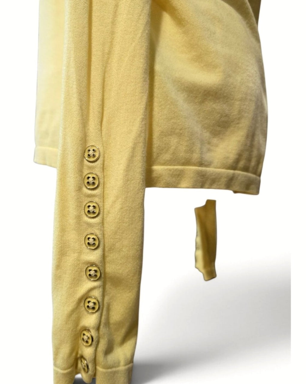 Yellow J Mclaughlin Button Detail Knit Top, size M – photo 3