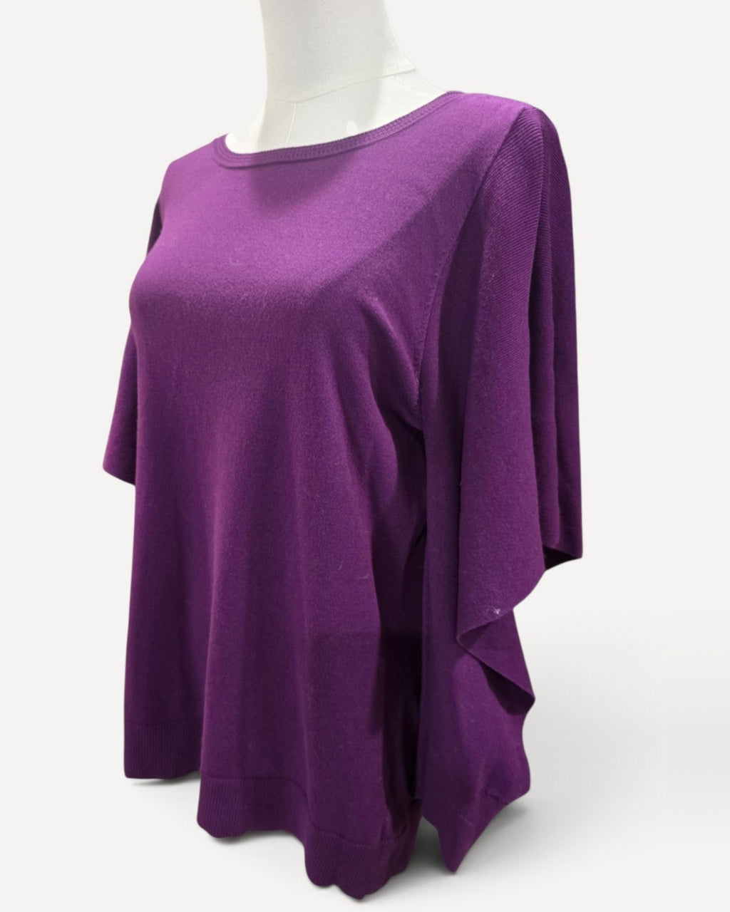 Pink Cabi Draped Flutter Sleeve Knit Top - #3708, size M – photo 3