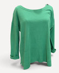 Green J.Jill J Jill Button-Shoulder Knit Top, size S