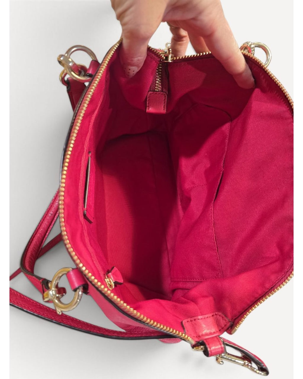 Pink Coach Kelsey Pebbled Leather Satchel - #B1743-F36675 – photo 2