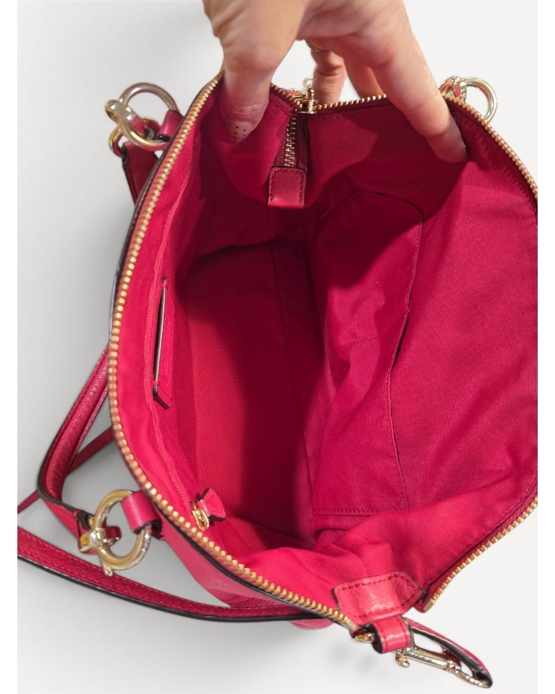 Pink Coach Kelsey Pebbled Leather Satchel - #B1743-F36675 – photo 2