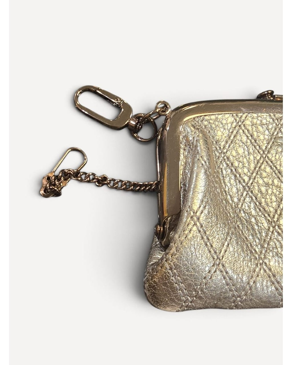Gold Hobo Quilted Kiss-Lock Coin Purse – photo 2