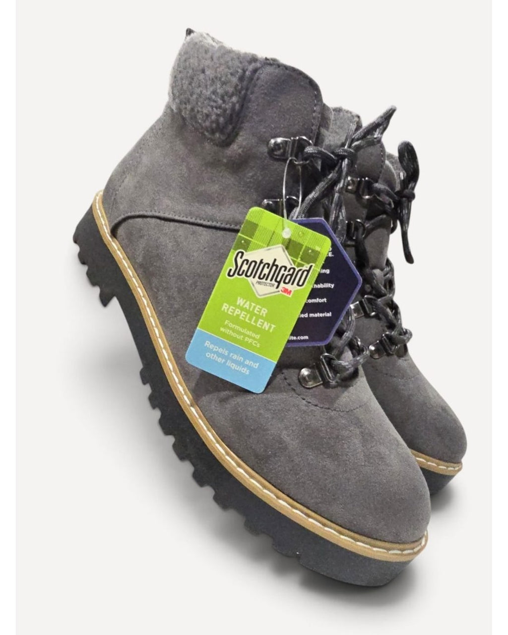 Grey Sonoma Margarita Gray Lace-Up Hiking Boots - #60769, size 10 – photo 2