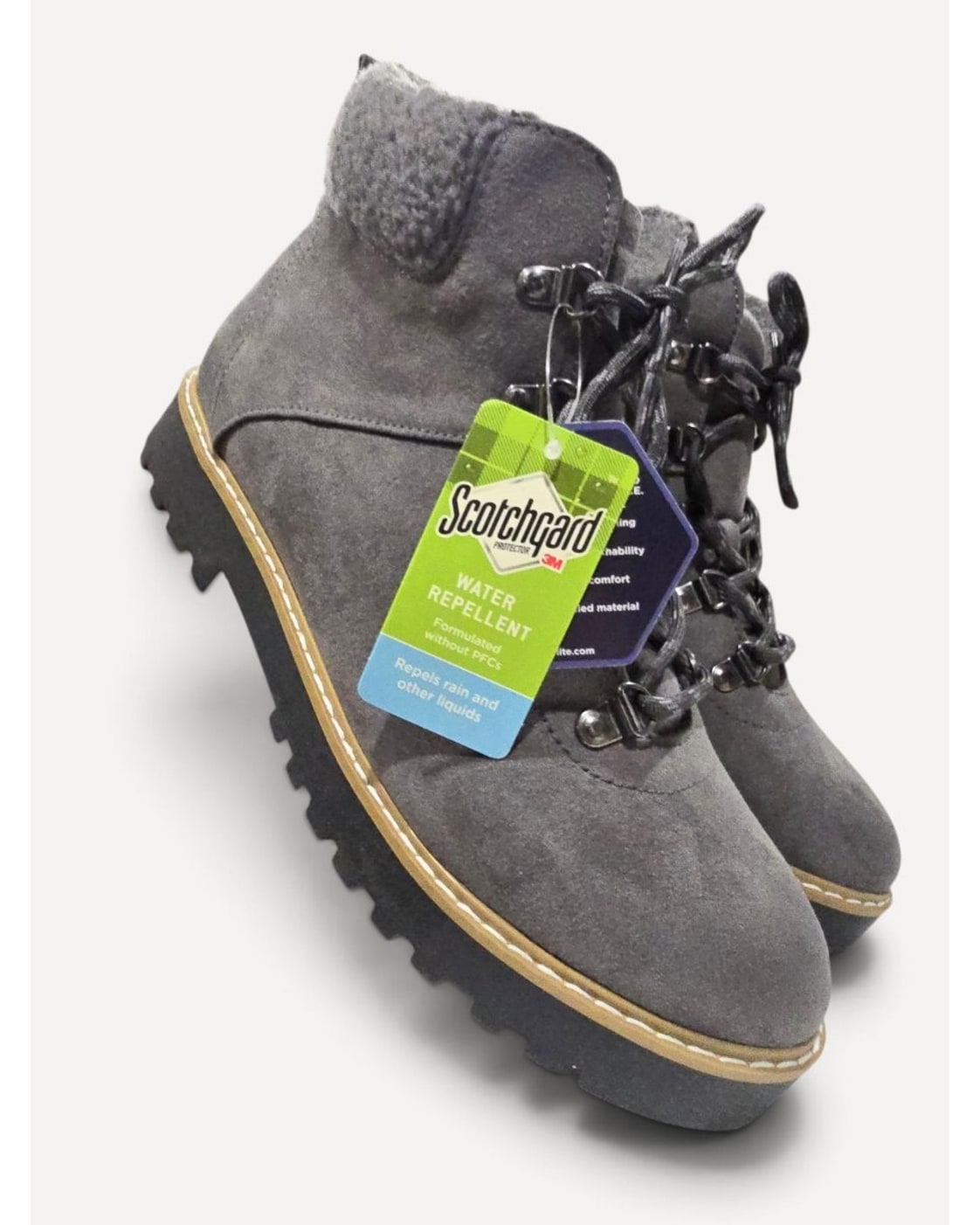 Grey Sonoma Margarita Gray Lace-Up Hiking Boots - #60769, size 10 – photo 2