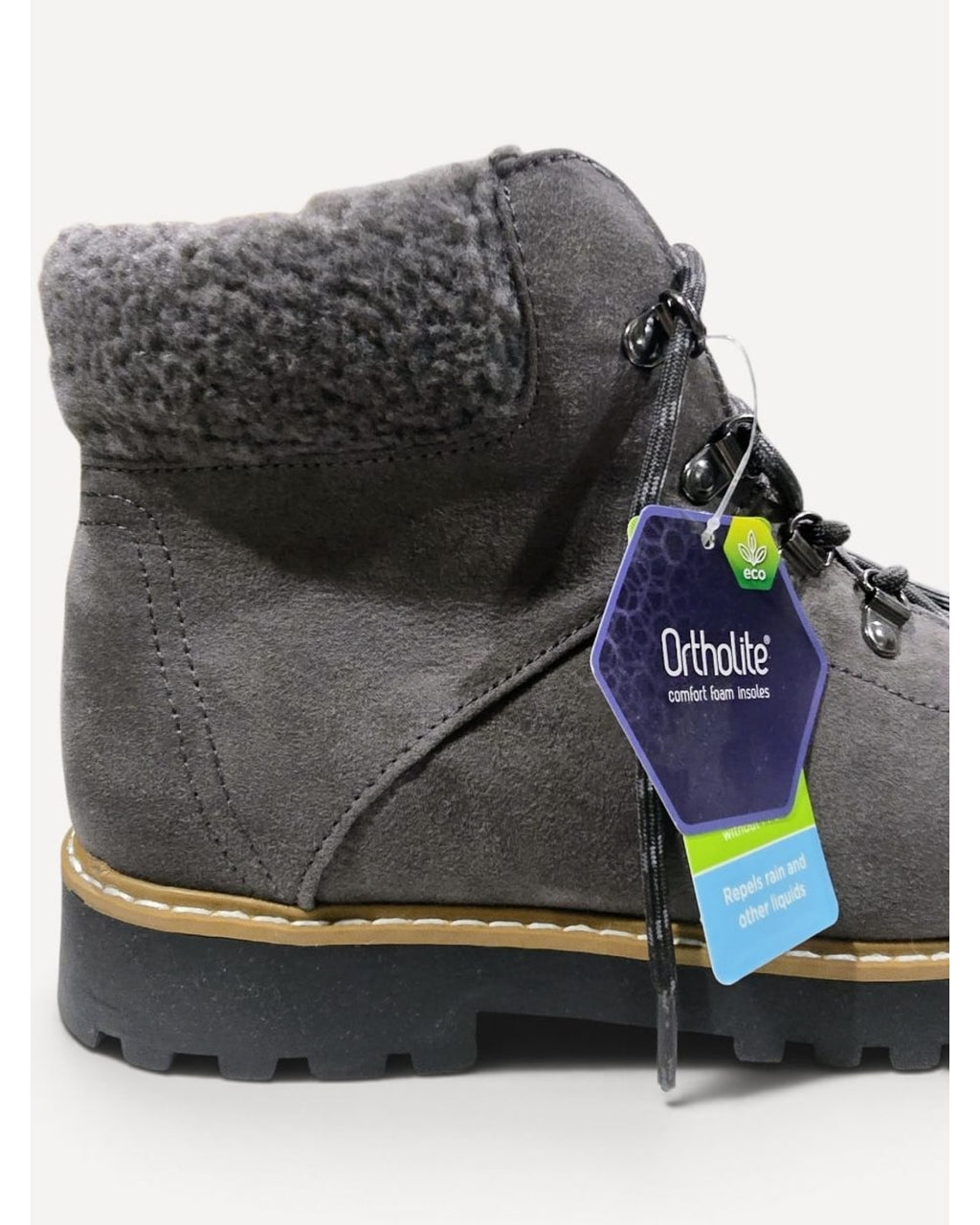 Grey Sonoma Margarita Gray Lace-Up Hiking Boots - #60769, size 10 – photo 3