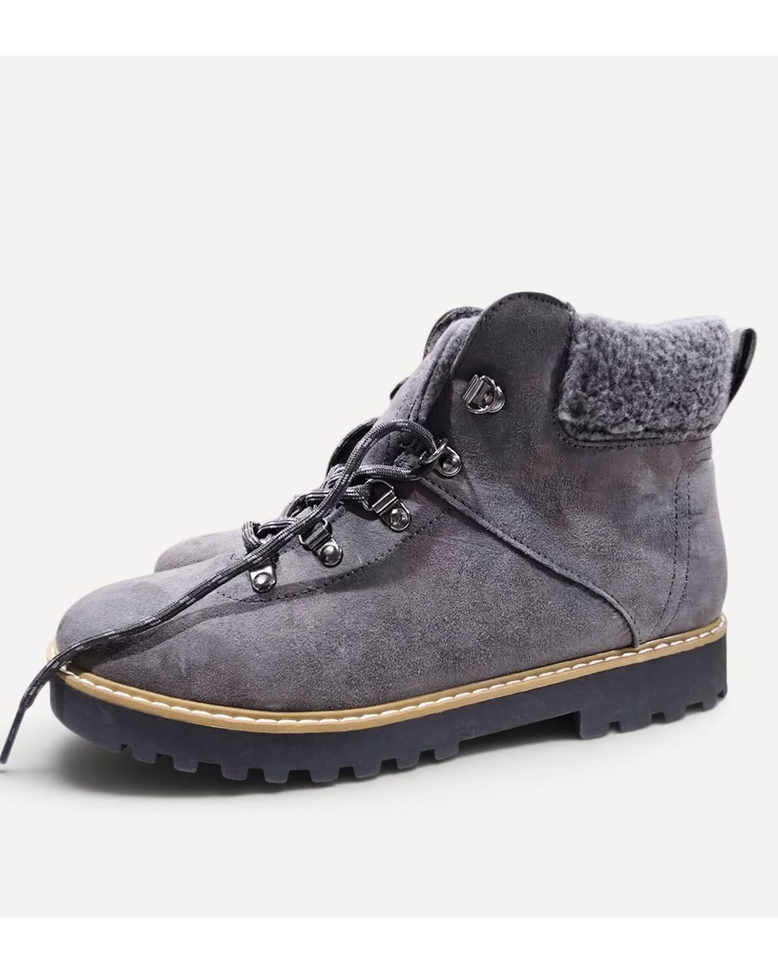 Grey Sonoma Margarita Gray Lace-Up Hiking Boots - #60769, size 10 – photo 4