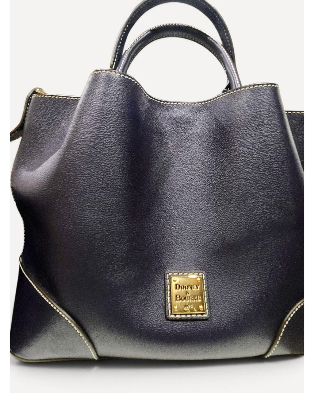 Navy Dooney & Bourke Leather Bucket Tote