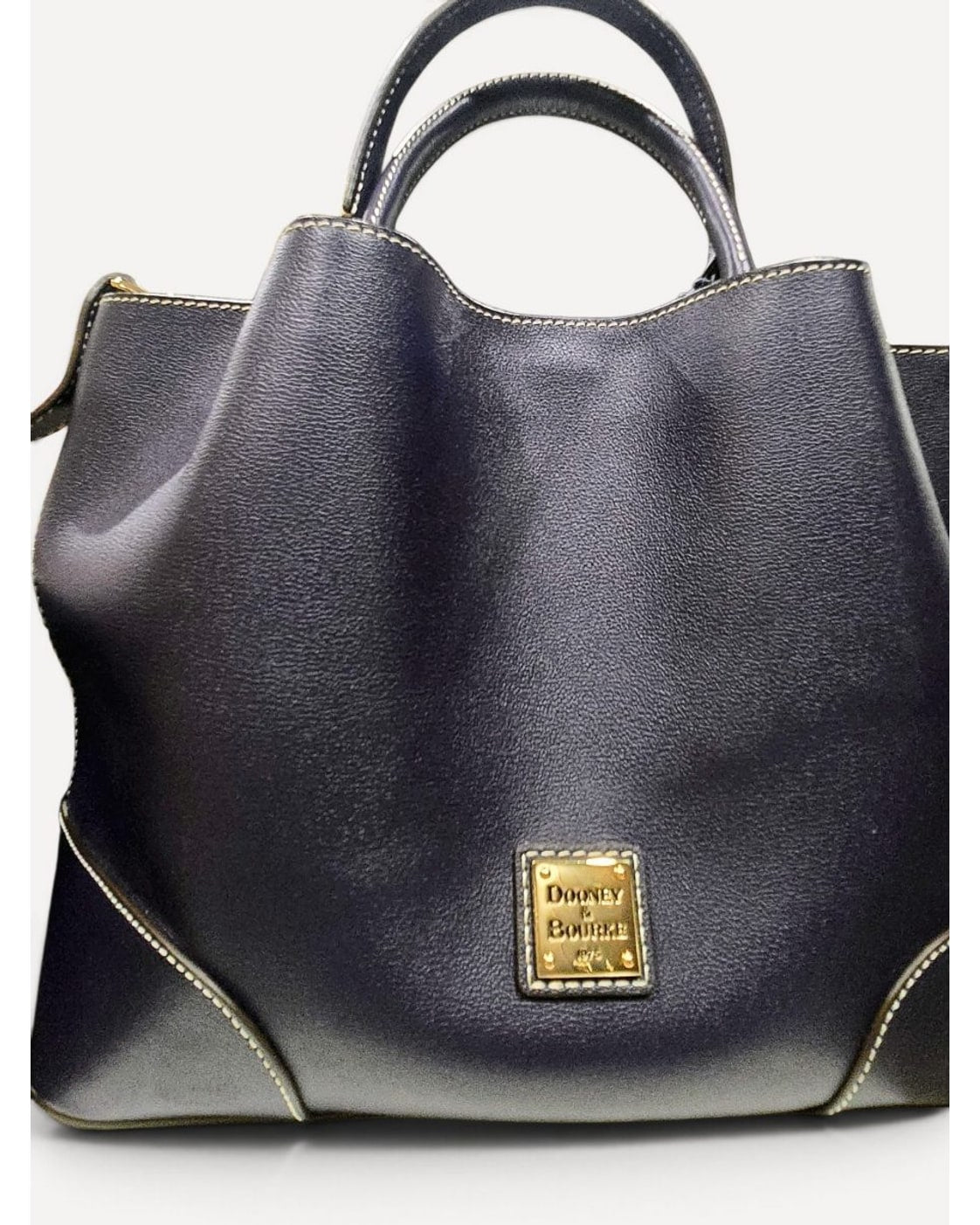 Navy Dooney & Bourke Leather Bucket Tote