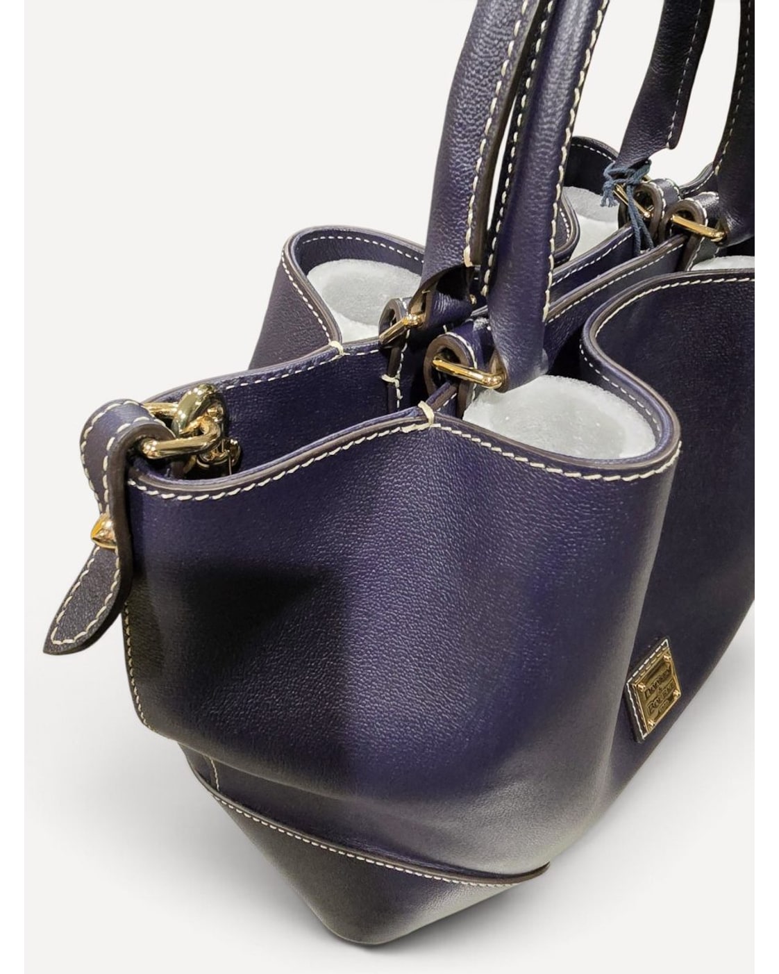 Navy Dooney & Bourke Leather Bucket Tote – photo 2