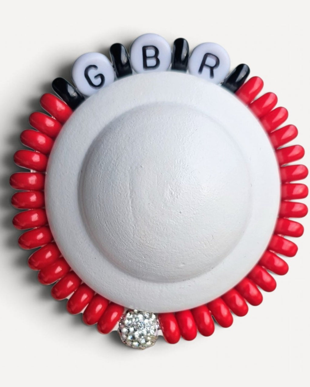 Red Unbranded Beaded Gbr Charm Stretch Bracelet Set