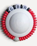 Red Unbranded Beaded Gbr Charm Stretch Bracelet Set