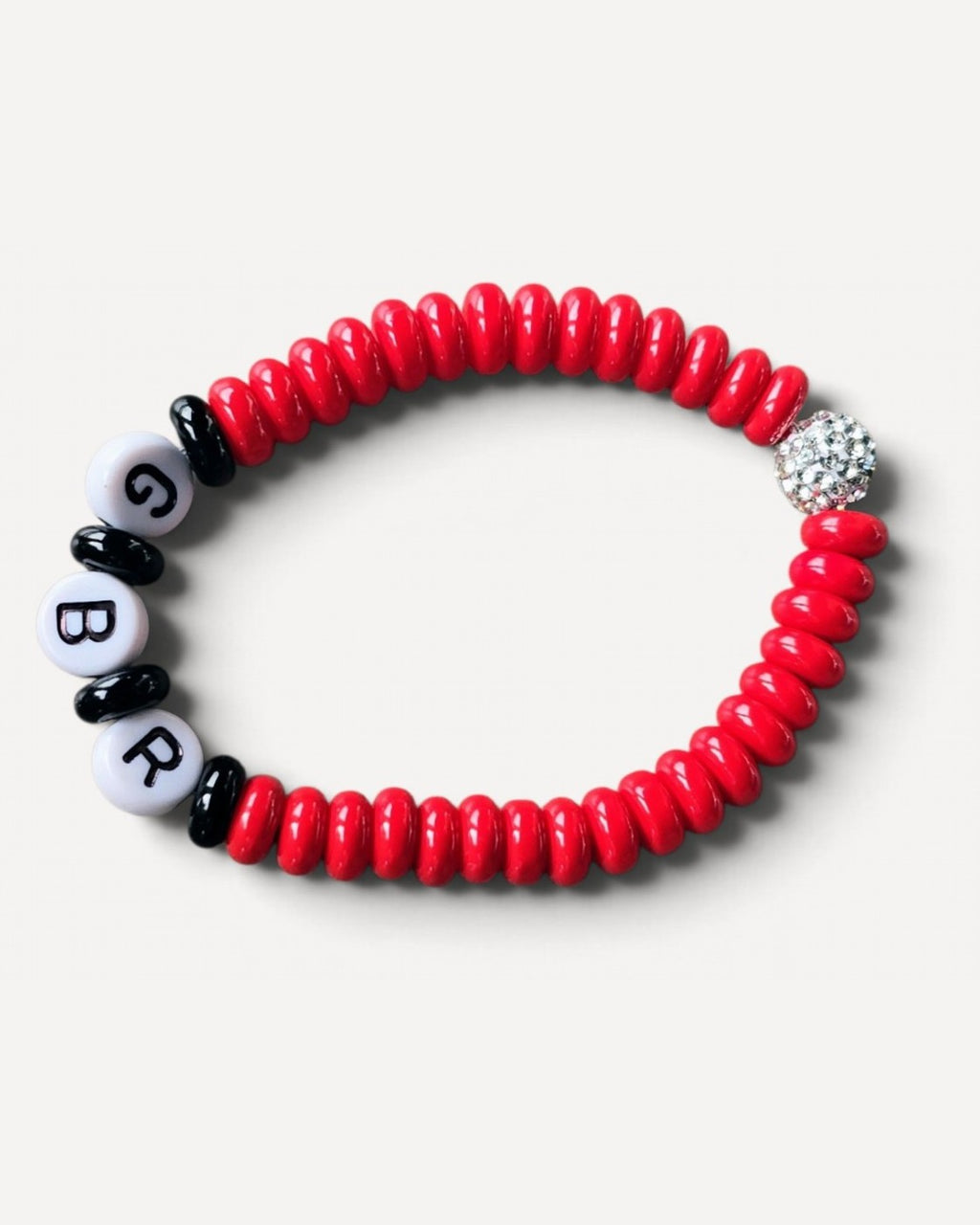 Red Unbranded Beaded Gbr Charm Stretch Bracelet Set – photo 2