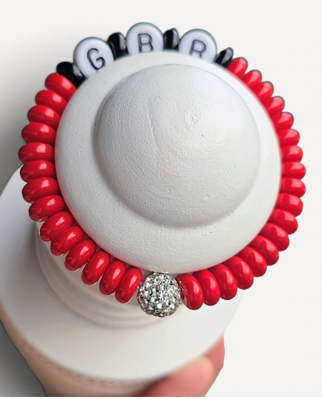 Red Unbranded Beaded Gbr Charm Stretch Bracelet Set – photo 3