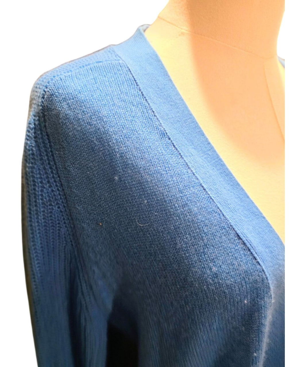 Blue 360cashmere Open-Front Longline Cardigan As Is, size XS – photo 3