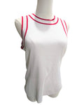 Red Cable & Gauge Striped Sleeveless Knit Top, size S