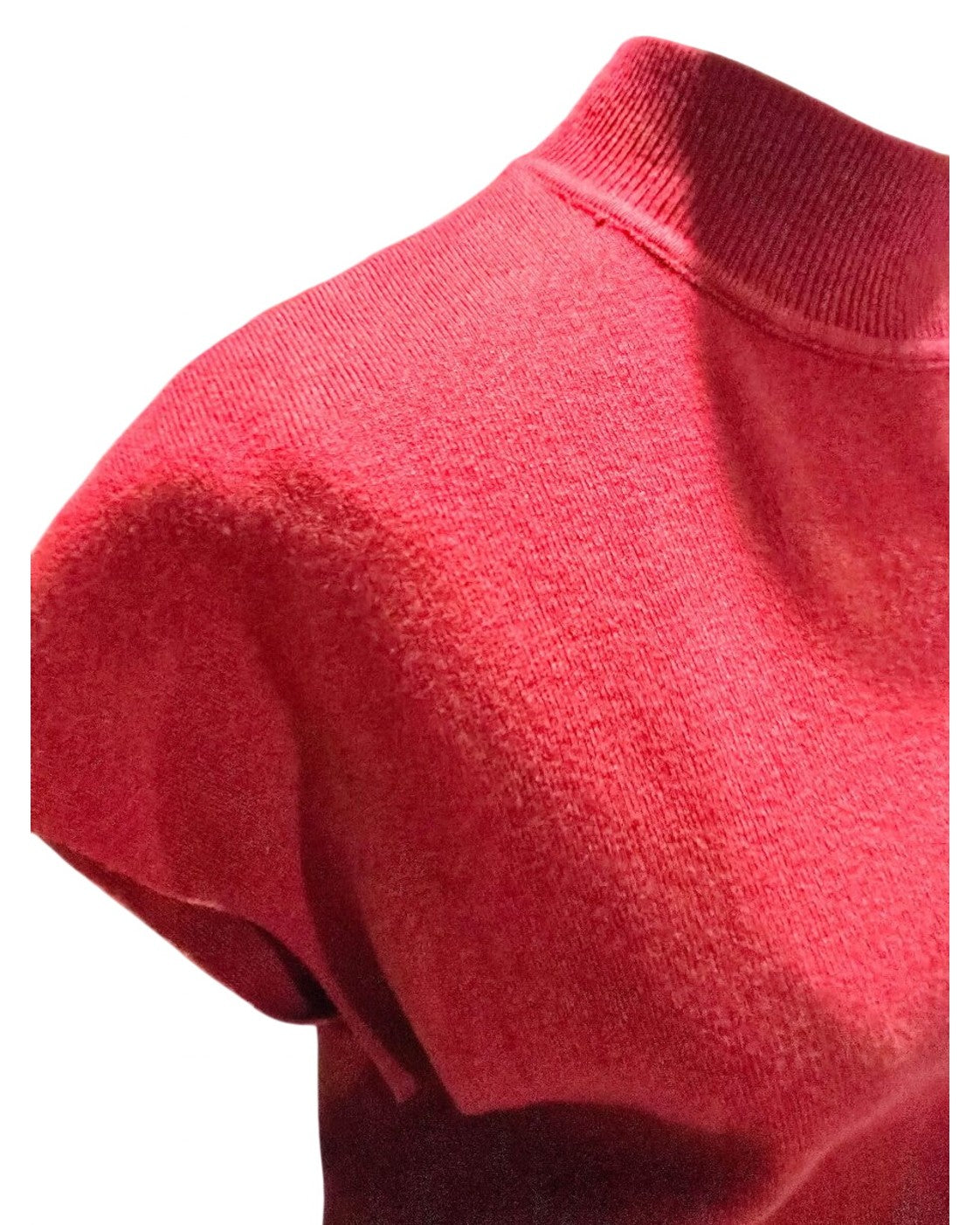 Red ee:some Cropped Mock Neck Knit Top, size S – photo 2