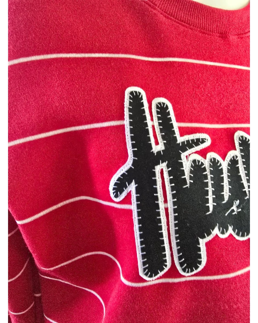 Red Active Usa Huskers Striped Crewneck Sweatshirt - #T14705, size M – photo 2