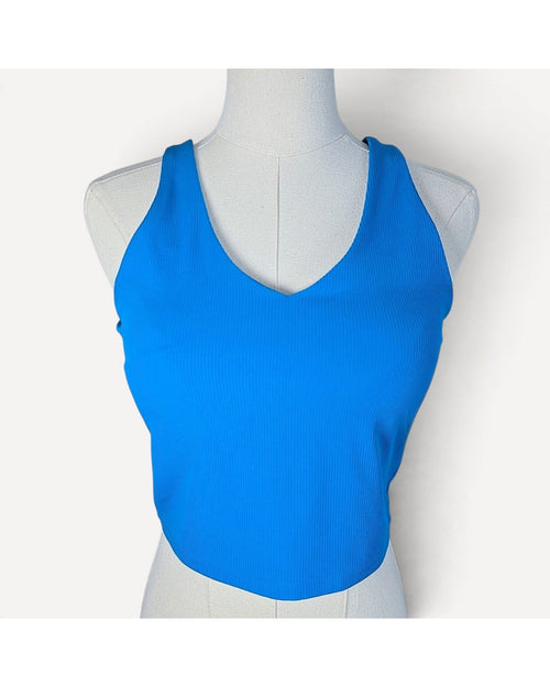 Blue All In Motion Longline Sports Bra, size M
